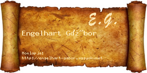 Engelhart Gábor névjegykártya